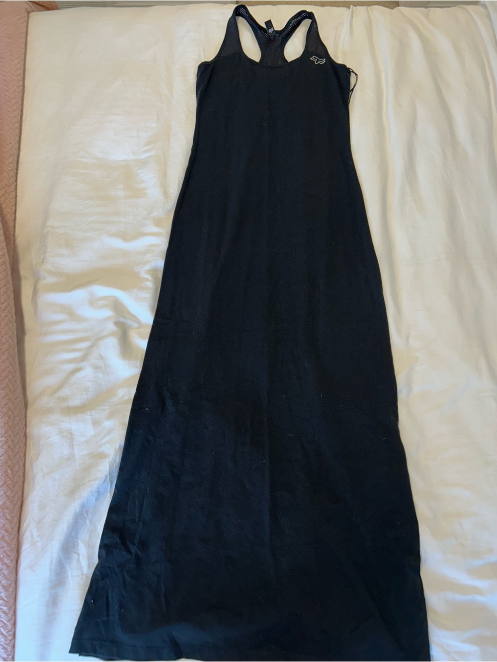Y2K FOX race back black maxi dress XS - Picture 4 of 9